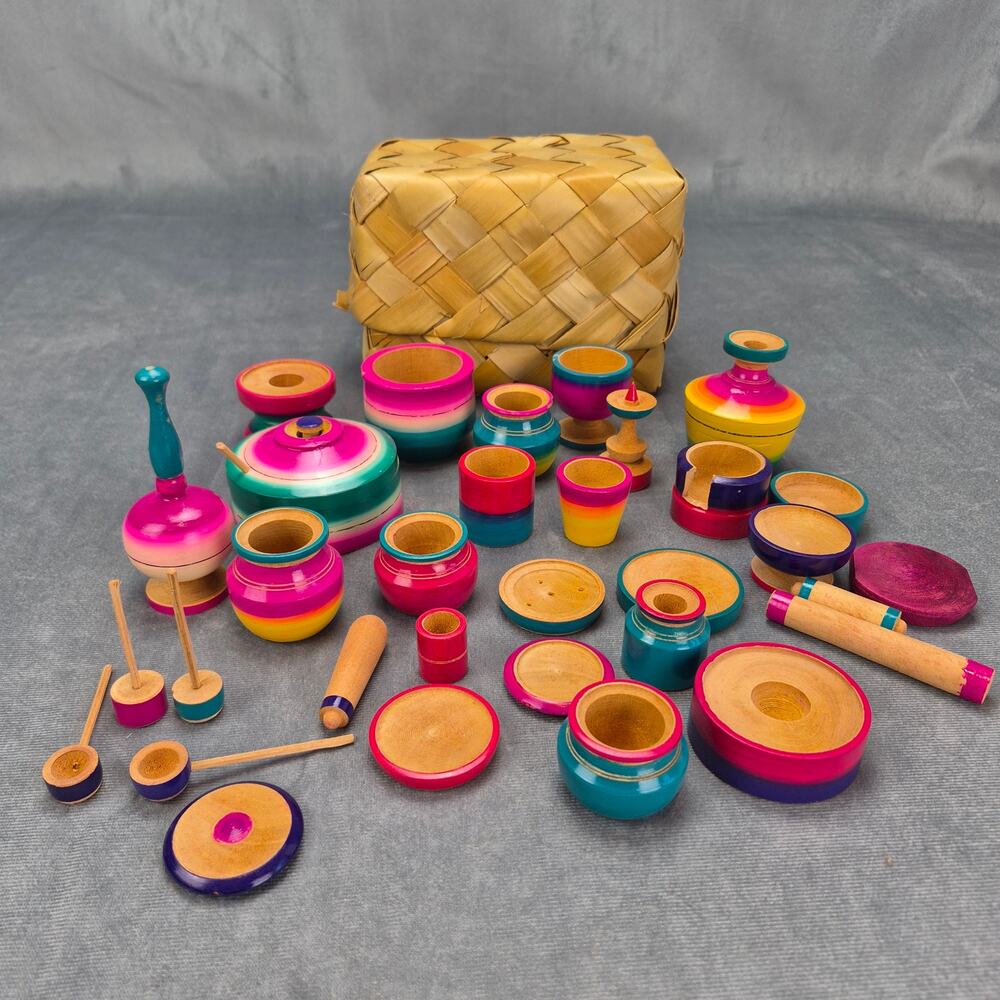 Wooden Toys Traditional Choppu Jaman Wooden Kitchen Set For Kids Multi Color
